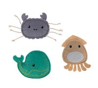 Gioco per gatti TIAKI Set Ocean Gang con catnip - Set da 3 pz