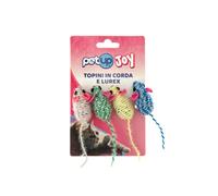 Gioco per gatti Topolino PetUp Joy Set da 4 pezzi da 5 cm in corda - Giochi per gatti - 1° ORDINE? scegli lo sconto BZR5 / BZR20 + 200 punti fedeltà