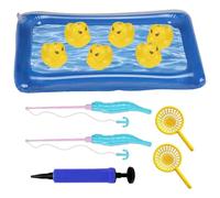 Gioco Pesca Bambini | Giocattolo Magnetico da Pesca per Vasca da Bagno | Stagno Gonfiabile con Anatre per Feste Compleanno Premi Sagra Regalo Calze Natalizie