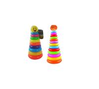 GIOCO PIRAMIDE TORRE DI 9 ANELLI IN PLASTICA IMPILAMENTO GIOCO PER BIMBI BAMBINI