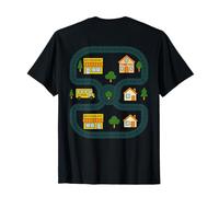 Gioco Play Cars Map On Dad`s Back Mat per Bambini Maglietta