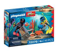 Gioco Playmobil 72078 Policizia Subacquea Tesoro Scooter 41 Pezzi