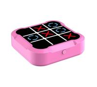 Gioco portatile Tic Tac Toe educativo portatile Scacchi | Macchina da gioco for l'istruzione e la memoria for il viaggio verso casa(Pink)