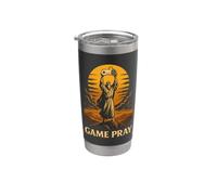 Gioco Pregare Gesù Divertente Gamer Meme Retro Video Gioco Umorismo Bicchiere termico in acciaio inox doppia parete