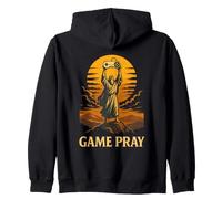 Gioco Pregare Gesù Divertente Gamer Meme Retro Video Gioco Umorismo Felpa con Cappuccio