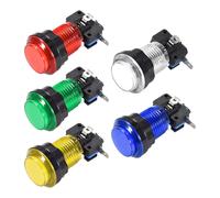 Gioco Premere Pulsante 33.5mm Rotondo 12V Illuminato Interruttore Pulsante 10pz