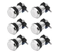 Gioco Premere Pulsante 33mm Rotondo 12V Illuminato LED Interruttore Pulsante 6pz