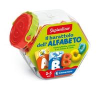 Clementoni Sapientino - Il Barattolo dell'Alfabeto, Gioco Educativo per Imparare Le Lettere con Alfabeto in Plastica e Carte Illustrate per Bambini 2-5 Anni, Lingua Italiana, 16486