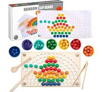 Gioco Puzzle Arcobaleno,Giocattolo Montessori in Legno,attività di Motricità Fine con Pinzetta,Gioco Educativo di Classificazione dei Colori per Bambini 3-6 Anni,Regalo per Ragazzi e Ragazze