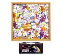 Gioco Puzzle - Cornice Per Foto Fai Da Te Con Coniglio | Gioco da Viaggio per Colorare a Mano | Per Bambini Di 6-12 Anni Famiglia Ragazzi Ragazze Scuola Materna Natale Compleanno Feste Vacanze