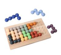 Gioco Puzzle Di Perle,Giocattolo Per Ordinare E Abbinare I Colori | Puzzle Di Perle Su Tavola Di Legno - Per Bambini Oltre 36 Per Casa Scuola Viaggi E Gite
