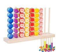 Gioco Puzzle impilabile con Abbinamento Colori, Aggiornamento Veloce Gioco Sfida Stack di Colori in Legno Arcobaleno, Educazione sensoriale con Riconoscimento del Colore, per la Fruit Ring Toss Game