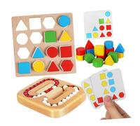 Gioco Puzzle Labirinto in Legno per Anziani, Forme Geometriche | Pattern Vivaci, Attività per Casa e Gruppo, Memoria e Concentrazione, per Adulti Anziani