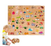 Gioco puzzle per bambini | divertente pezzo da collezione con funzioni interattive - Gioco di puzzle con numeri in legno, per bambini e ragazzi 3 anni in su, per casa, viaggi, scuola, asilo