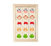 Gioco Puzzle Scorrevole | Giocattolo Educativo In Legno Con Tematica Animali - Gioco Di Puzzle Logico | Per Viaggio In Aereo E Regalini Per Bambini Ragazzo E Ragazza