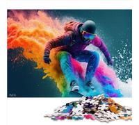 Gioco regalo Jigsaw Snowboard_ Puzzle in legno da 1000 pezzi per adulti e bambini dai 12 anni in su come regali per tutta la famiglia e 1000 pezzi （50x75 cm）