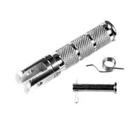 Gioco Reposapiedi V Parti Scooter Rotondo Argento Per Moto Ricambi Accessori