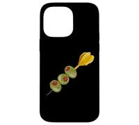 Gioco retrò dipinto a mano con olive Martini e freccette Custodia per iPhone 14 Pro Max