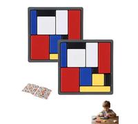 Gioco Rompicapo Logico per Bambini e Adulti, 88 Sfide con 4 Livelli di Difficoltà, Giocattolo Educativo per Il Pensiero e Puzzle Stem, Gioco di Logica Portatile Senza Schermo(2Pcs)