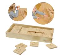 Gioco Sensoriale in Legno Masterkidz Riconosci Lettere, Numeri e Forme