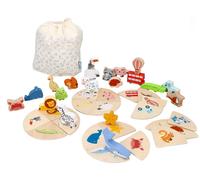 Gioco sensoriale in legno tocca e riconosci