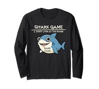 Gioco Shark Don't Look At The Shark Funny Shark Maglia a Manica