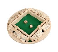 Gioco Shut the Box in Legno - Gioco da Tavolo Educativo per Famiglia, 4 Giocatori, Divertente e Istruttivo per Bambini dai 3 ai 6 Anni