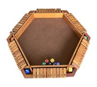 Gioco Shutter Dice - Scatola di legno da 6 giocatori, tavola da tavolo, set di gioco impermeabile | Numero competitivo interattivo Flipping Play, Sturdy Games Tray Construction For Family Friends