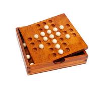 Gioco solitario legno - Tavolo gioco fatto a mano, scacchi e solitario, divertimento adulti e bambini, attività familiare, decorazione soggiorno e ufficio, pratico resistente creativo
