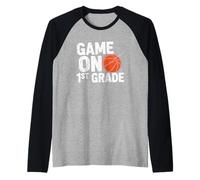 Gioco sulla Squadra di Basket di Prima elementare Ritorno a Scuola Maglia con Maniche Raglan