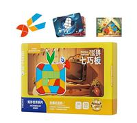 Gioco Tangram educativo - Migliora le abilità logiche - Puzzle magnetico con 7 pezzi - Ragazze Ragazzi da 3 anni - Gioco Familiare Scuola materna