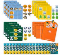 GIOCO TIC TAC TOE ANIMALI DELLA GIUNGLA PACK 16 GADGET COMPLEANNO BAMBINI MINI G