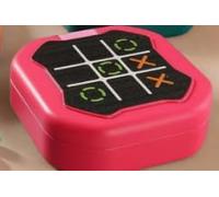 Gioco Tic Tac Toe, Tris Elettronico Tic Tac Toe, Gioco Tris Elettronico, Console Portatile per Puzzle, Gi-oco Elett-ronico Portatile Educativo, Giochi da Viaggio per Bambini e Adulti (Rosso)