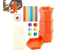 Gioco Tira Il - Giocattolo torre caduta di palline con bastoncini per bambini - Gioco Educativo per Bambini - per Abilità Motorie Coordinazione Mano-Occhio Pensiero Strategico Casa Scuola Materna