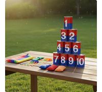 Gioco Tiro Al Barattolo Colori Vivaci Set Tiro Al Barattolo per Esterno,