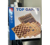 Gioco Top Games Dal Negro in Legno 5 Giochi Scacchi Dama Tria Backgammon Ludo