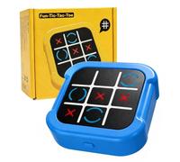 Gioco Tris Elettronico, 4 in 1 Tic Tac Toe Tris Elettronico per Bambini | Portatili Giocatori Per Famiglie Scacchiera Gioco Digitale, Giocattoli Fidget Educativi Viaggi per Bambini Adulti, Blu