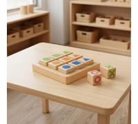 Gioco Tris in Legno Apprendimento Precoce Gioco di Abbinamento Doppia Faccia