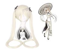 Gioco Yosuga no Sora In solitudine Cosplay Parrucca diritta con due code di cavallo Capelli sintetici Parrucca cosplay di Sora Kasugano + cappuccio parrucca Taglia unica Sora Kasugano PL-224