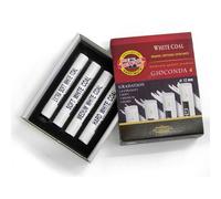 Gioconda - 4 gessetti bianchi extra morbidi, morbidi, medi, duri, colore bianco