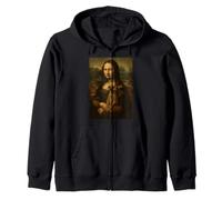 Gioconda con Meerkat Pittura Estetica Divertimento Felpa con Cappuccio