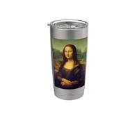 Gioconda di Leonardo da Vinci Art Famous Painting Bicchiere termico in acciaio inox doppia parete