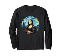 Gioconda nello stile di Van Gogh Starry Night Maglia a Manica