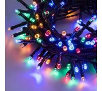 GIOCOPLAST 200 LED BIANCO E MULTI COLORE CON CAVO SCURO 20M 14320540