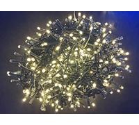 giocoplast Natale 139 21607 Minilucciole 1500 Led Bianco Caldo super luminose per esterno e interno Cavo scuro mt.30 IP44