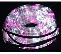 Giocoplast Natale bianco rosa tubo 144 LED Meter 6, multicolore