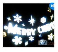 Proiettore Faretto Natale Merry Christmas luci led per addobbo natalizio IP44 [EEK: A]