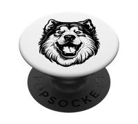 Giocoso Alaskan Malamute Head Dog Amante PopSockets PopGrip Adesivo