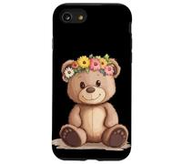 Giocoso orsacchiotto fiorito con stile Custodia per iPhone SE (2020) / 7 / 8