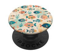 Giocoso Pesci Sottomarini Ocean Marine Illustrazione Design PopSockets PopGrip Adesivo